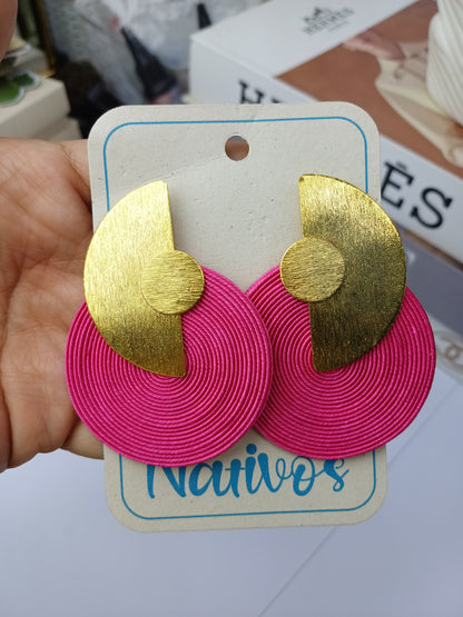 Maxi Arete Soutache Media Luna