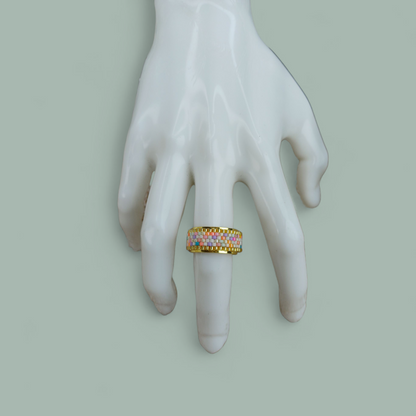 Anillo tipo argolla miyuki