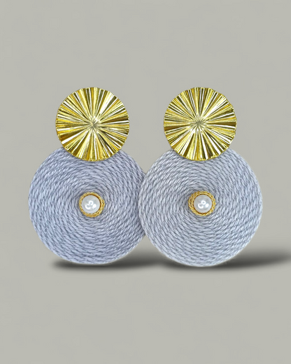 Maxi Arete base con perla Natural