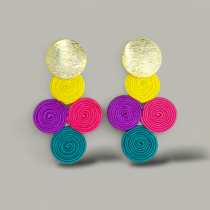 Arete Mini soutache 4 Circulos