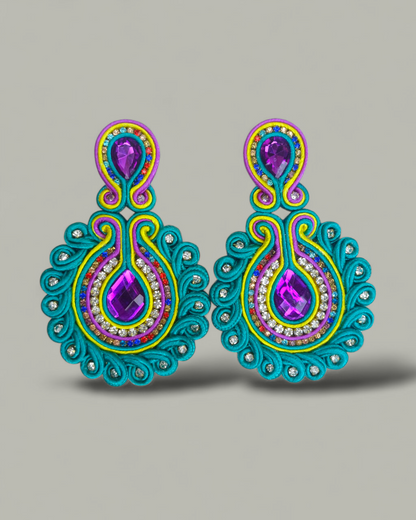 Maxi Arete Soutache Cristales