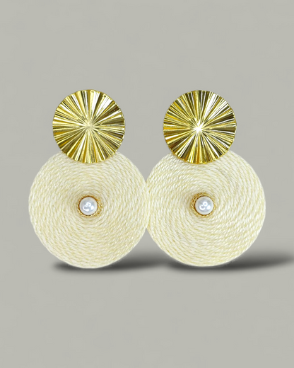 Maxi Arete base con perla Natural