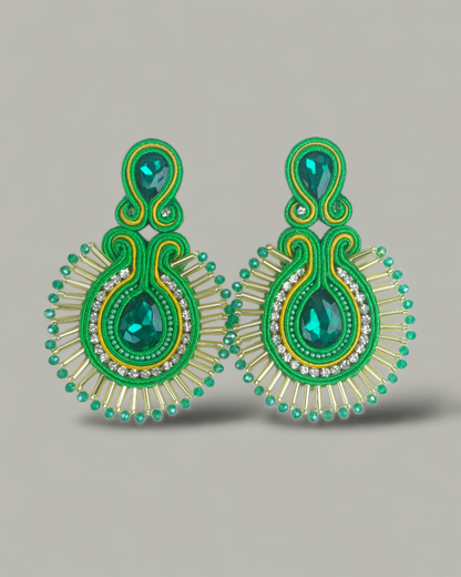 Maxi Arete Soutache con canutillo