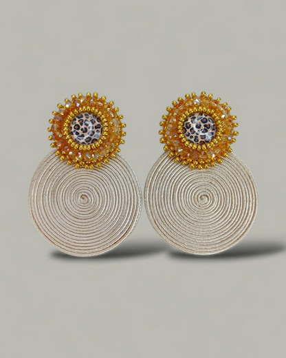 Arete Soutache Animal Print