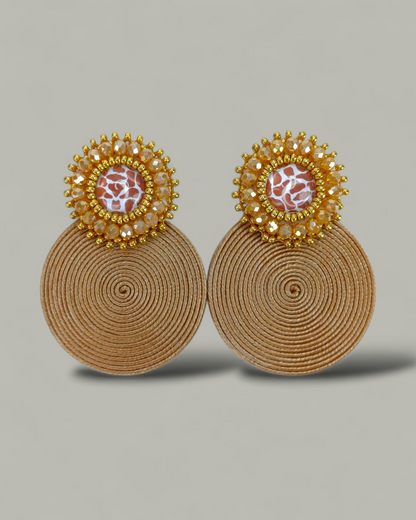 Arete Soutache Animal Print