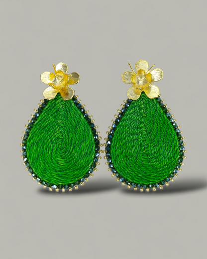 Maxi Arete Tejido en Gota