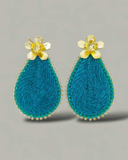 Maxi Arete Tejido en Gota