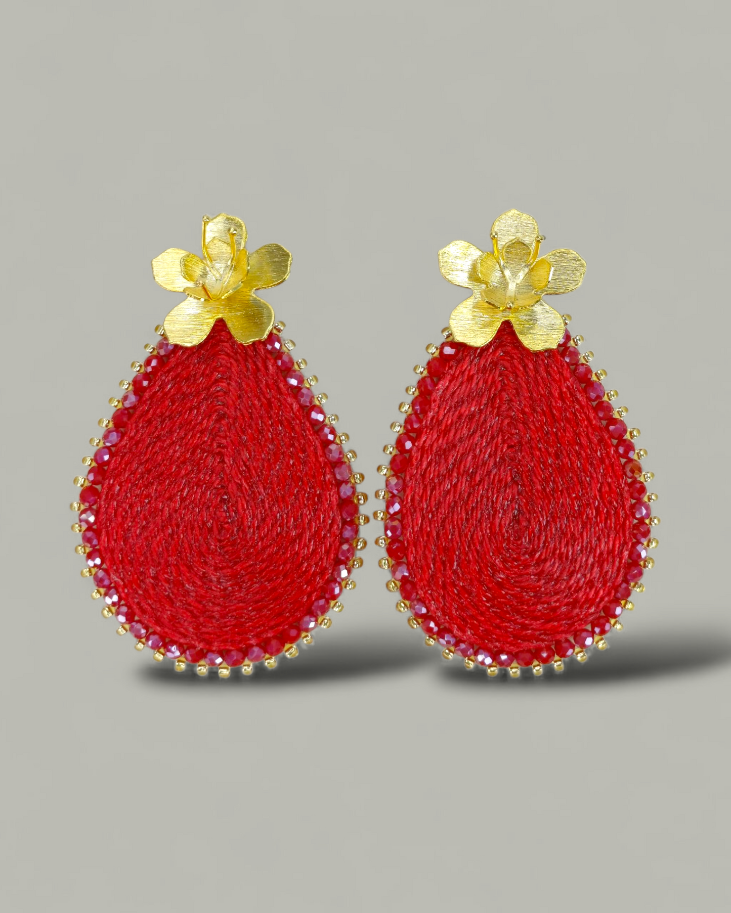 Maxi Arete Tejido en Gota