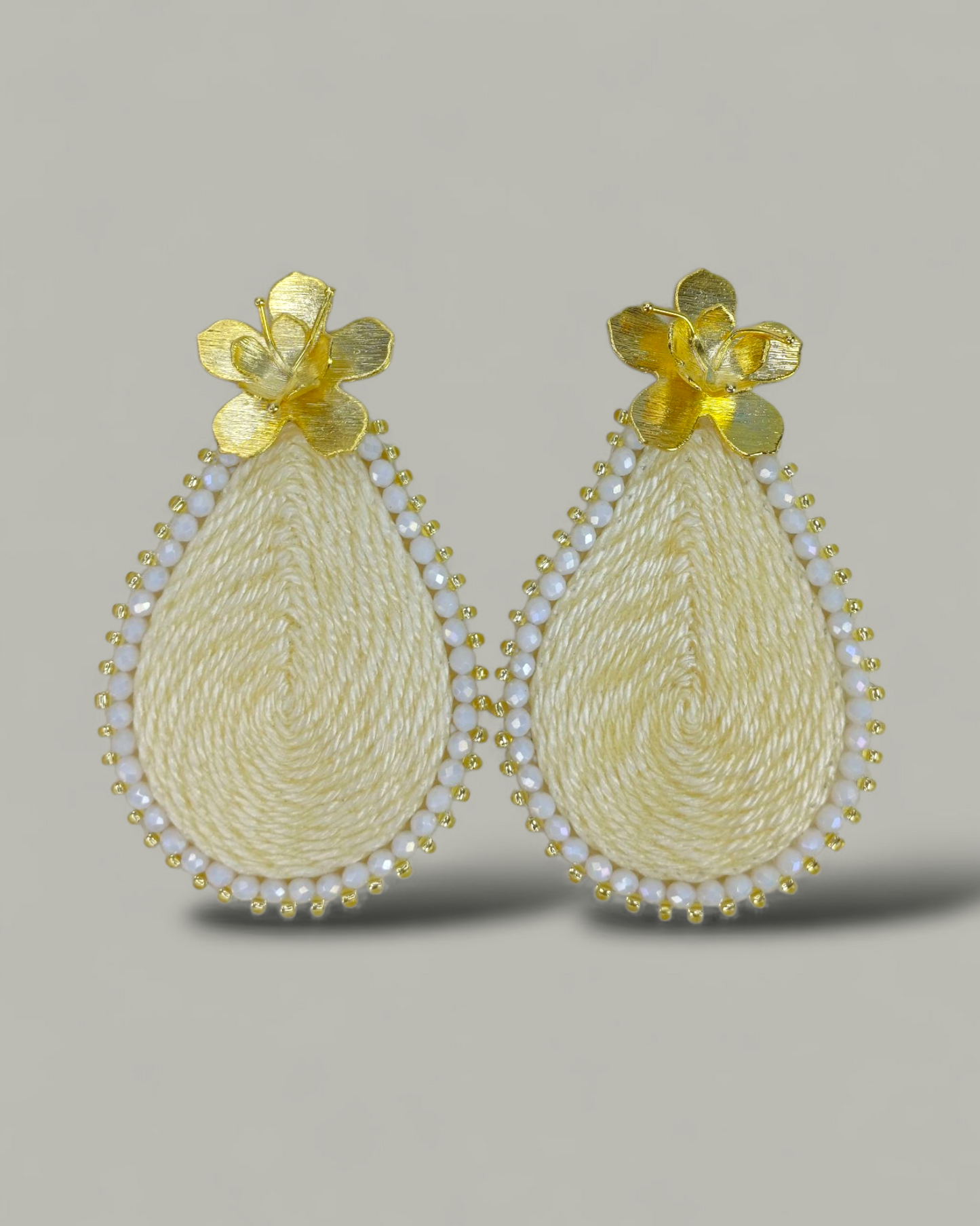 Maxi Arete Tejido en Gota