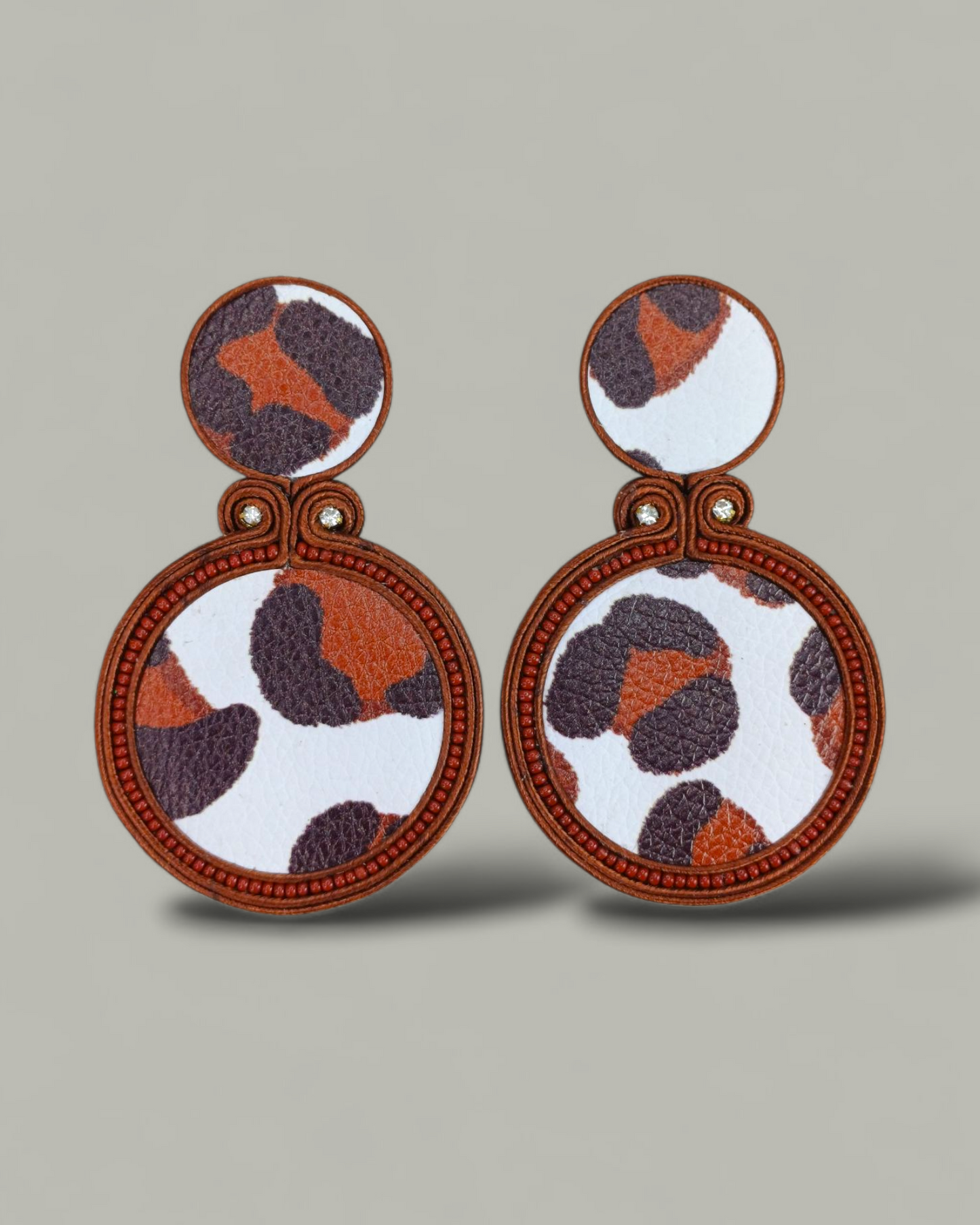 Maxi Arete Animal Print Doble