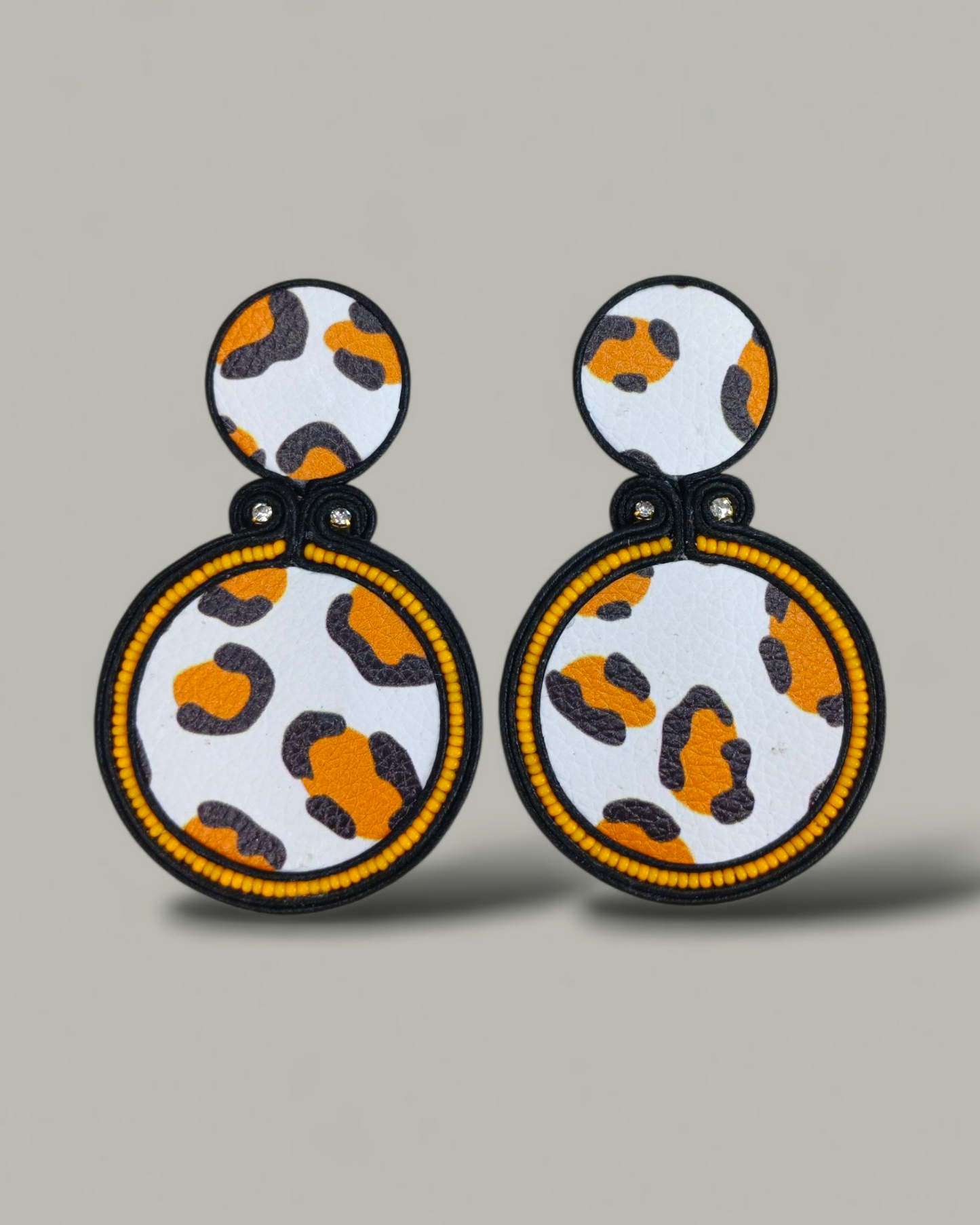 Maxi Arete Animal Print Doble