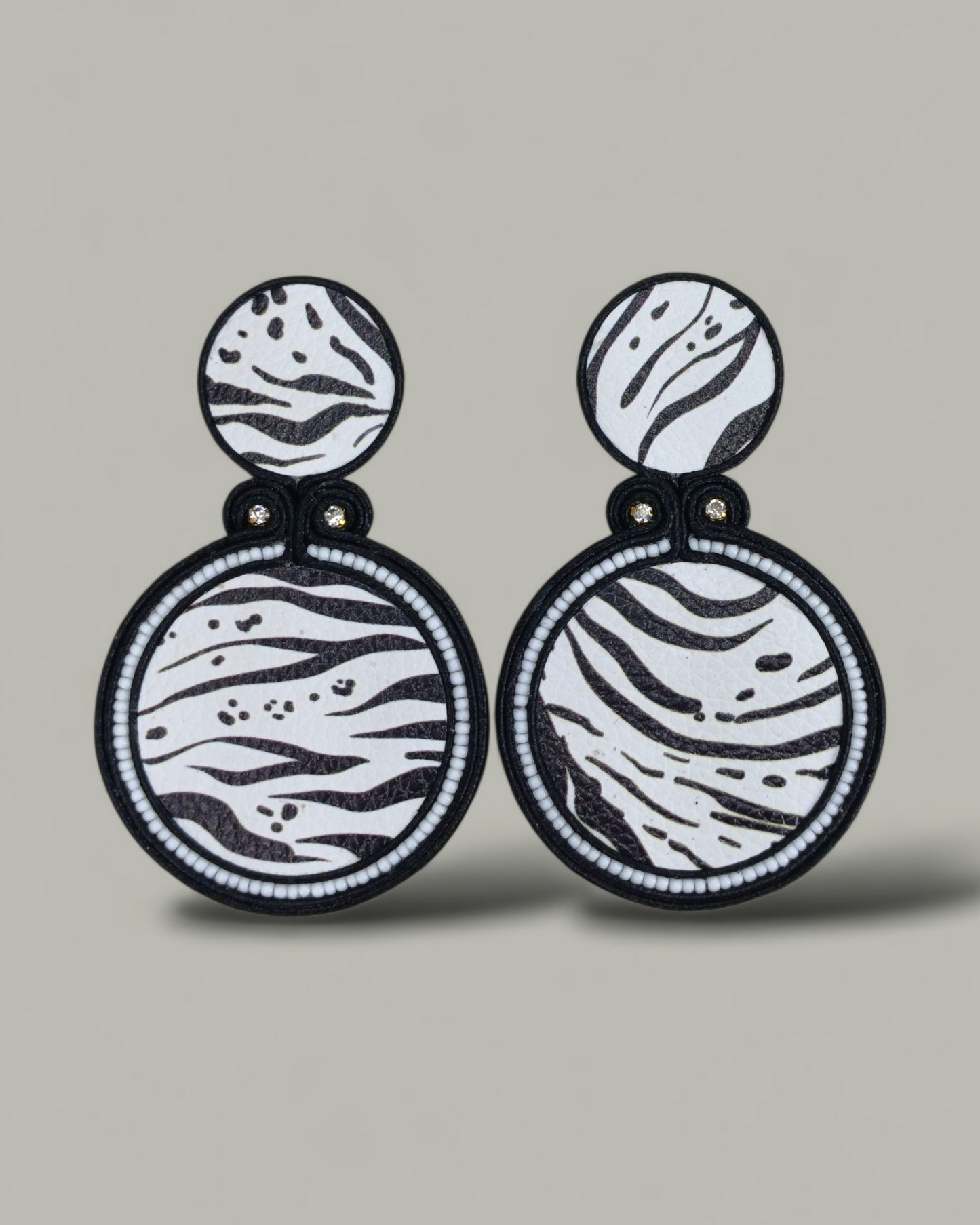 Maxi Arete Animal Print Doble