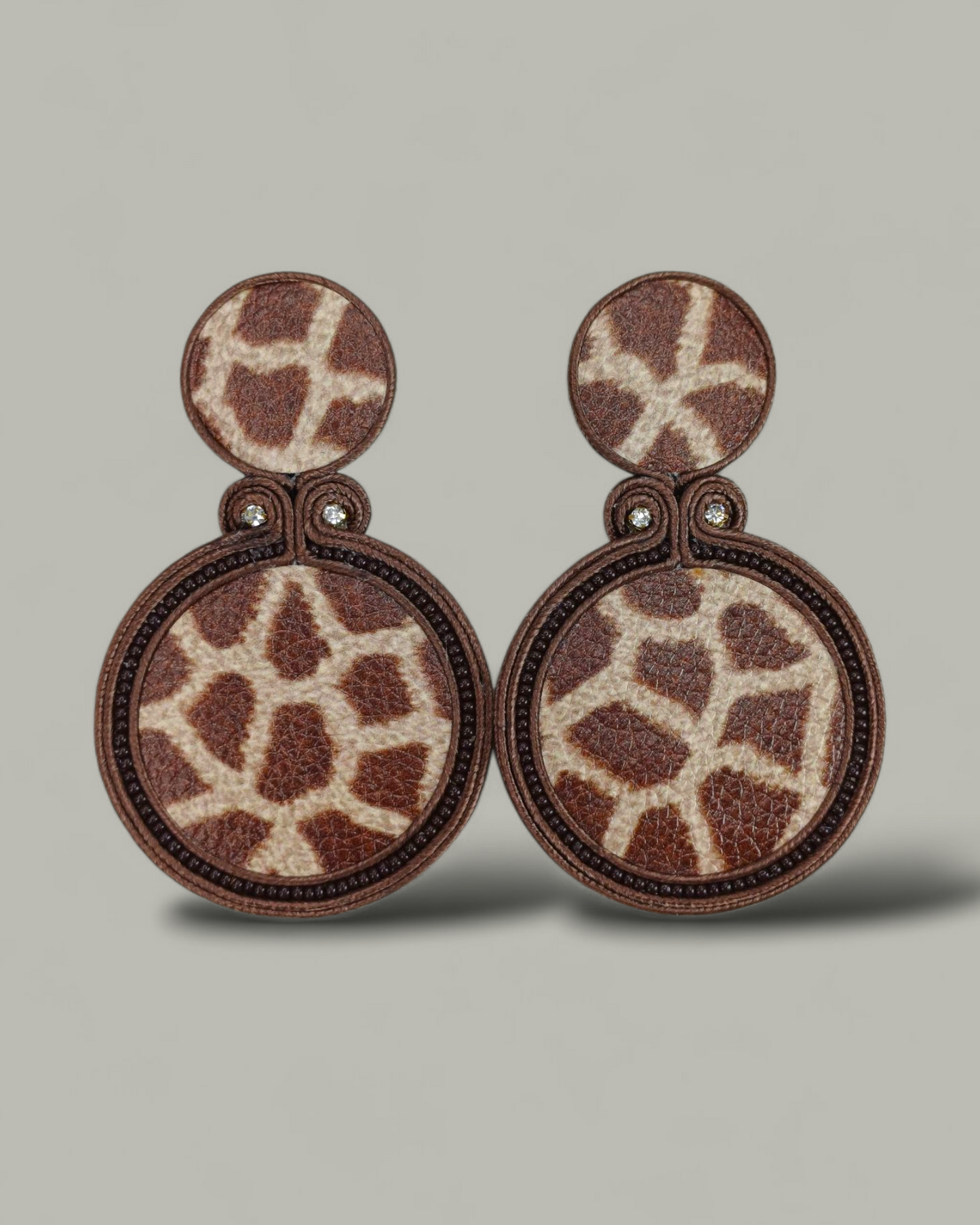 Maxi Arete Animal Print Doble