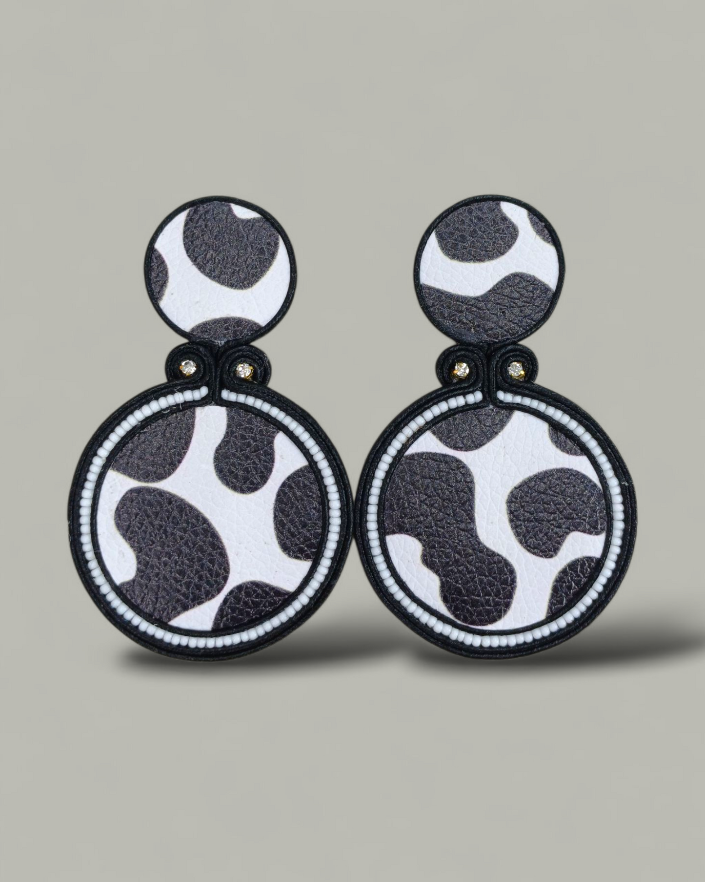 Maxi Arete Animal Print Doble