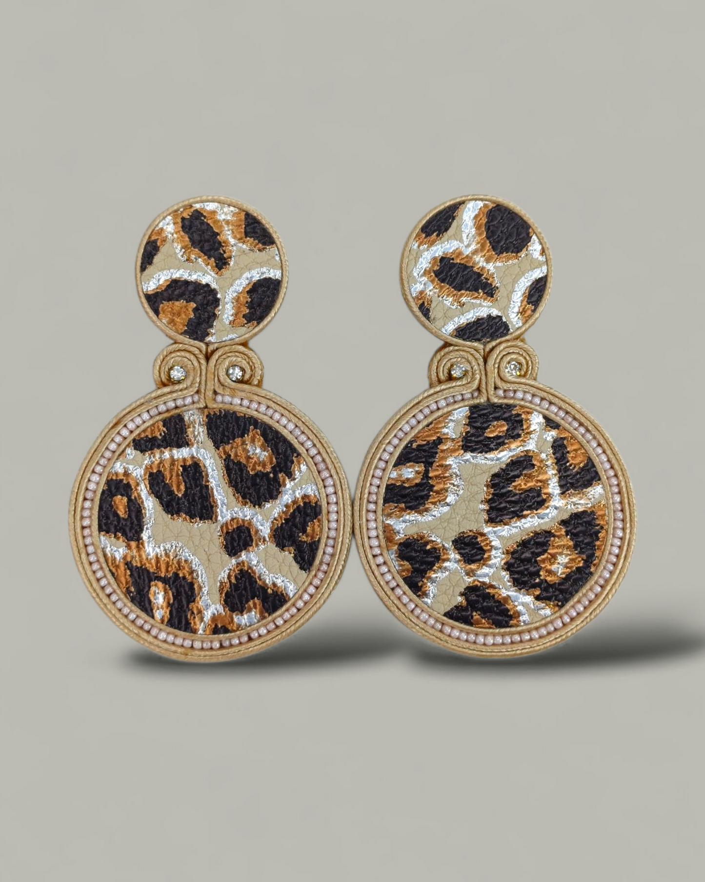 Maxi Arete Animal Print Doble